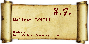 Wellner Félix névjegykártya